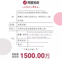 （司法拍卖）关于苏州工业园区新建元二期创业投资企业（有限合伙）1500万元的出资份额</a>